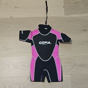 Kids Swim Wetsuit - Pink and Black